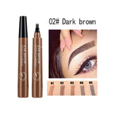 5 Colors 3D Magic Microblading Eyebrow Pencil Makeup Tool Tint 4 Tip Liquid Tattoo Pen Waterproof Cosmetic Eye Brow Liner