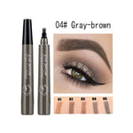 5 Colors 3D Magic Microblading Eyebrow Pencil Makeup Tool Tint 4 Tip Liquid Tattoo Pen Waterproof Cosmetic Eye Brow Liner